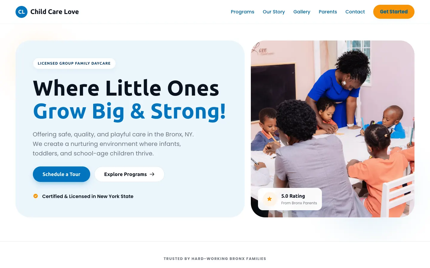 Child Care Love website